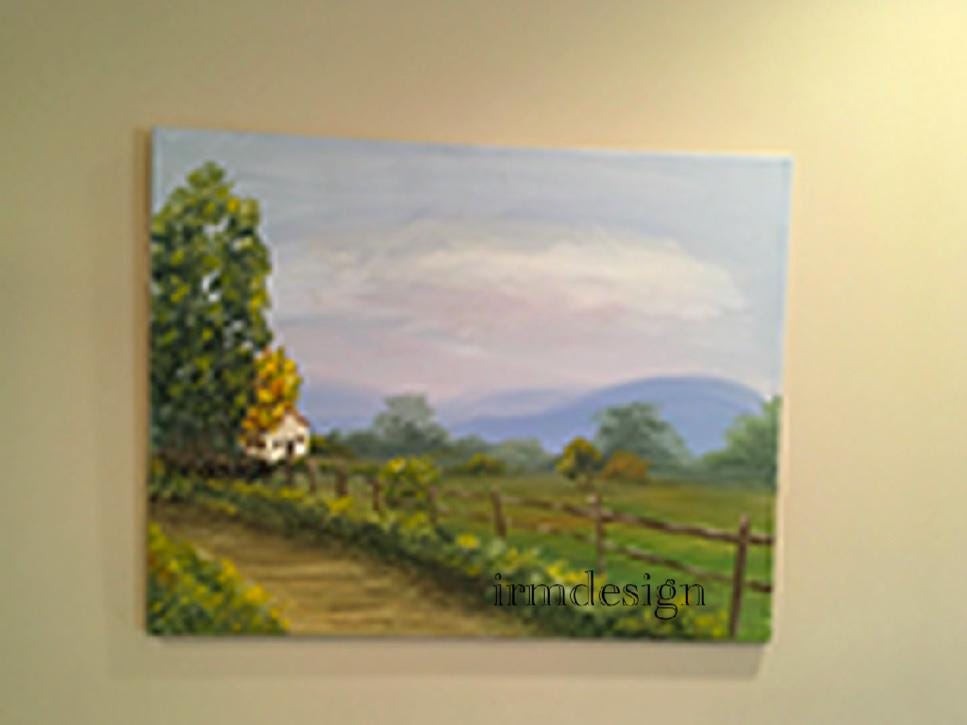 Landscape outdoor 28 x 22 inches Original oil painting art wall hanging