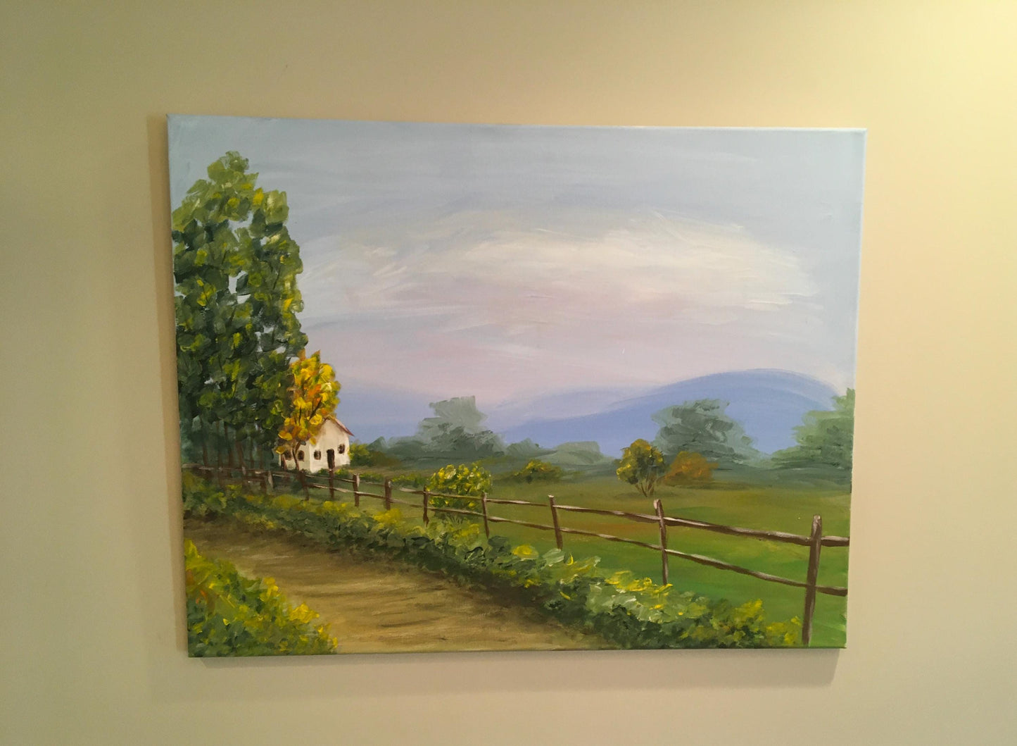Landscape outdoor 28 x 22 inches Original oil painting art wall hanging