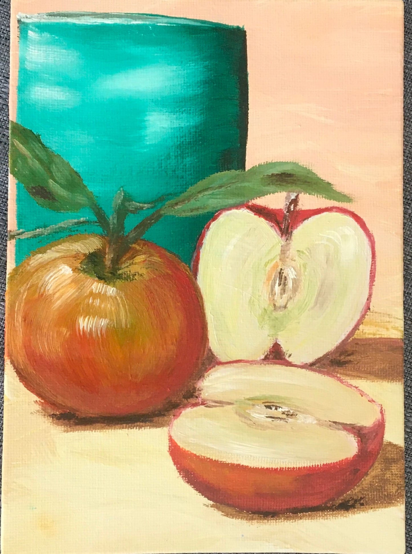Ready to ship Original art still life apples oil painting art wall hanging