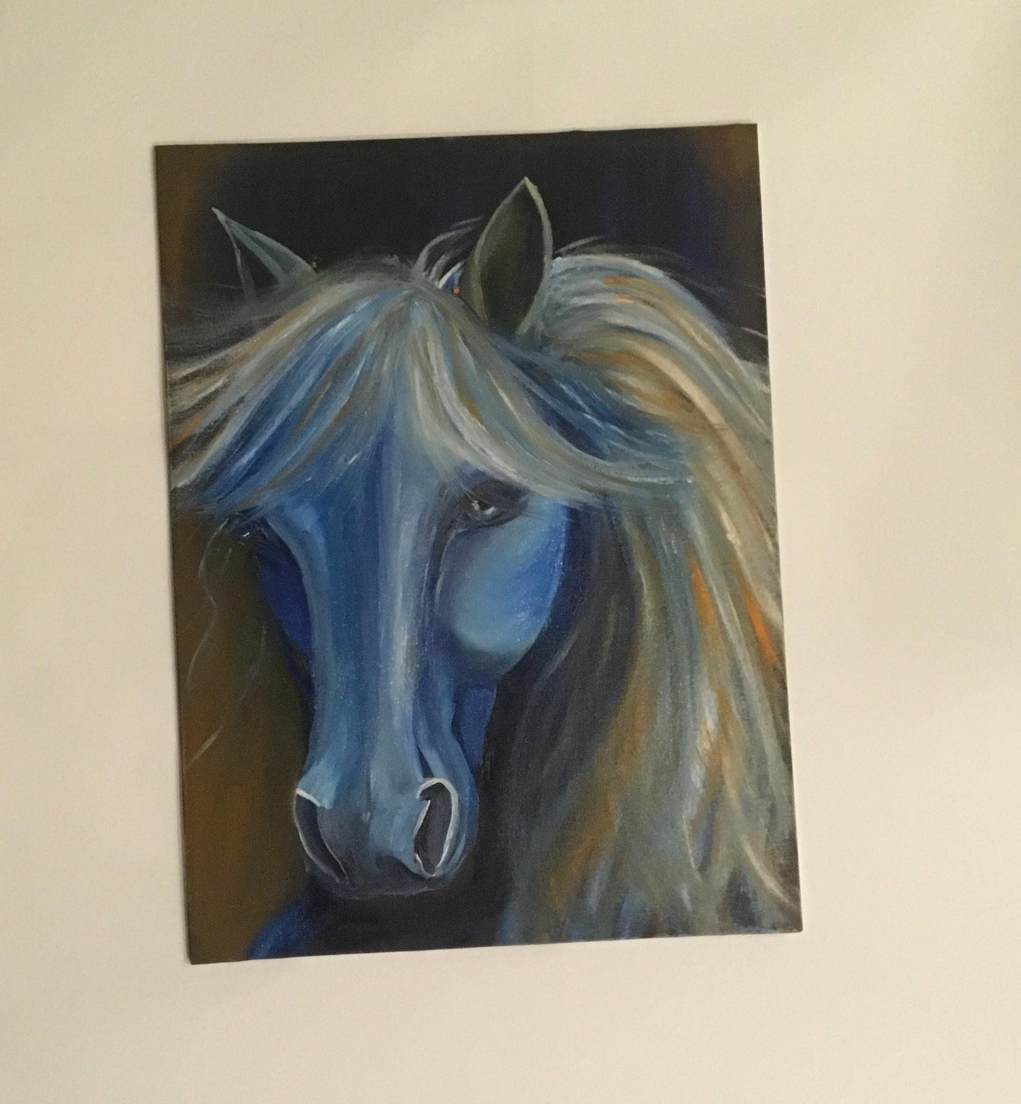 Original 12x16 inches oil painting horse canvas art