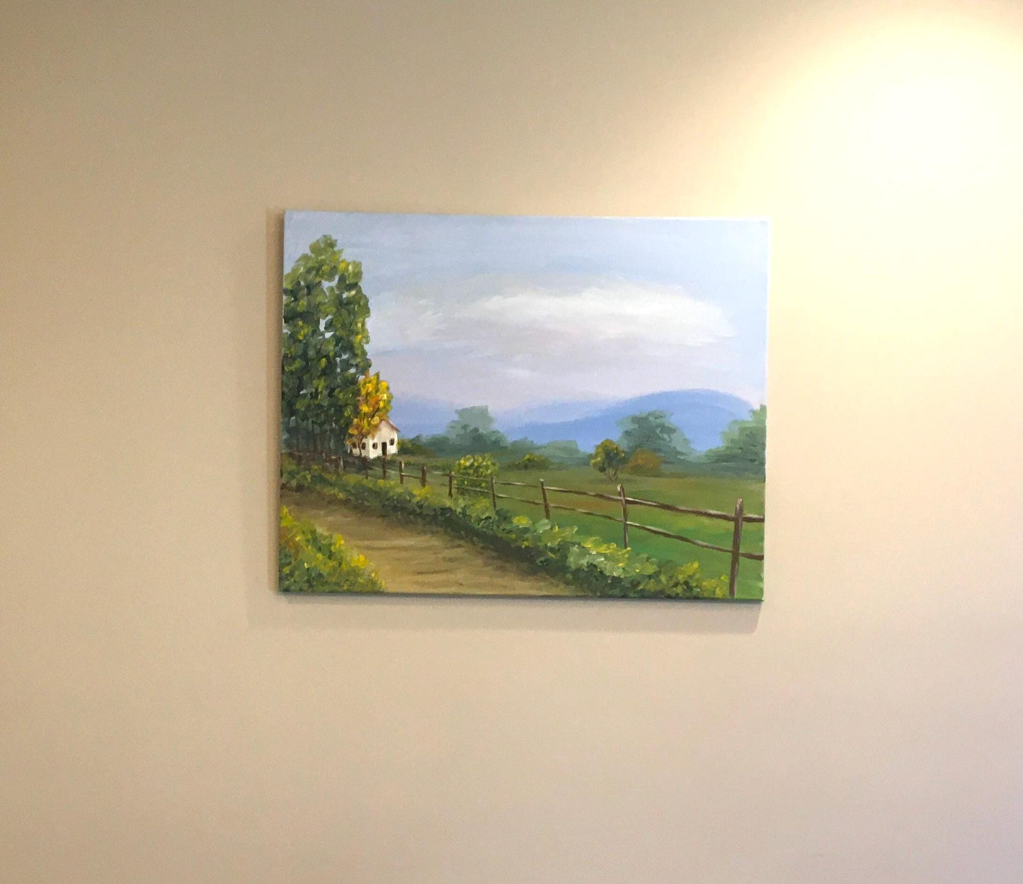 Landscape outdoor 28 x 22 inches Original oil painting art wall hanging