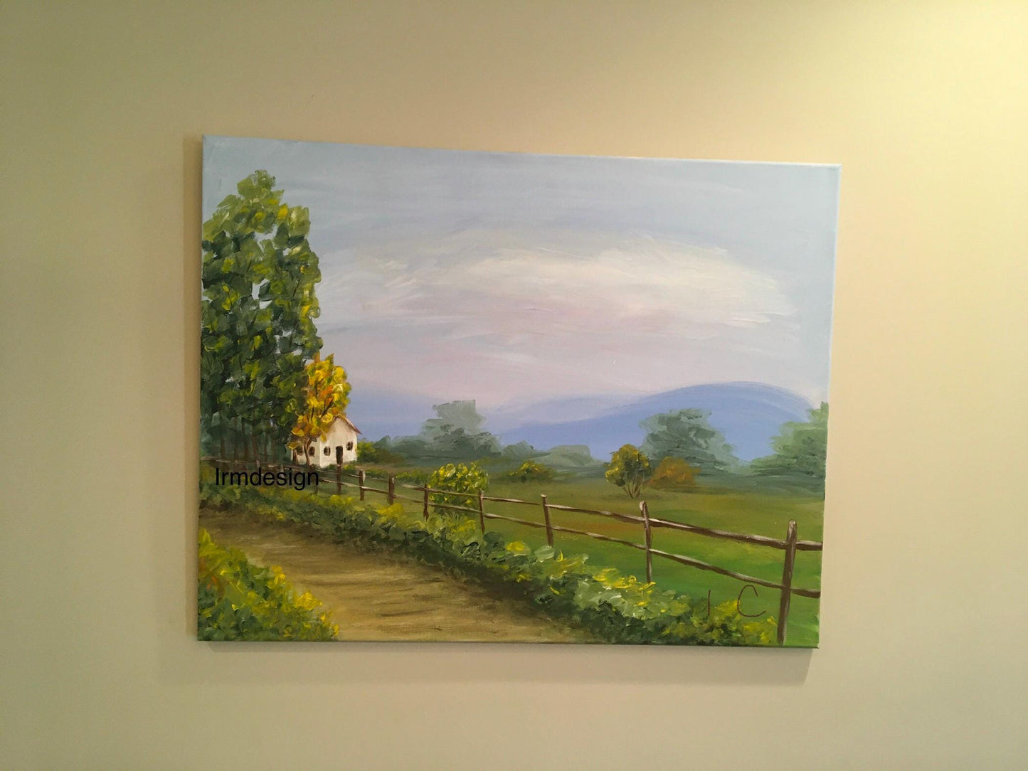 Landscape outdoor 28 x 22 inches Original oil painting art wall hanging
