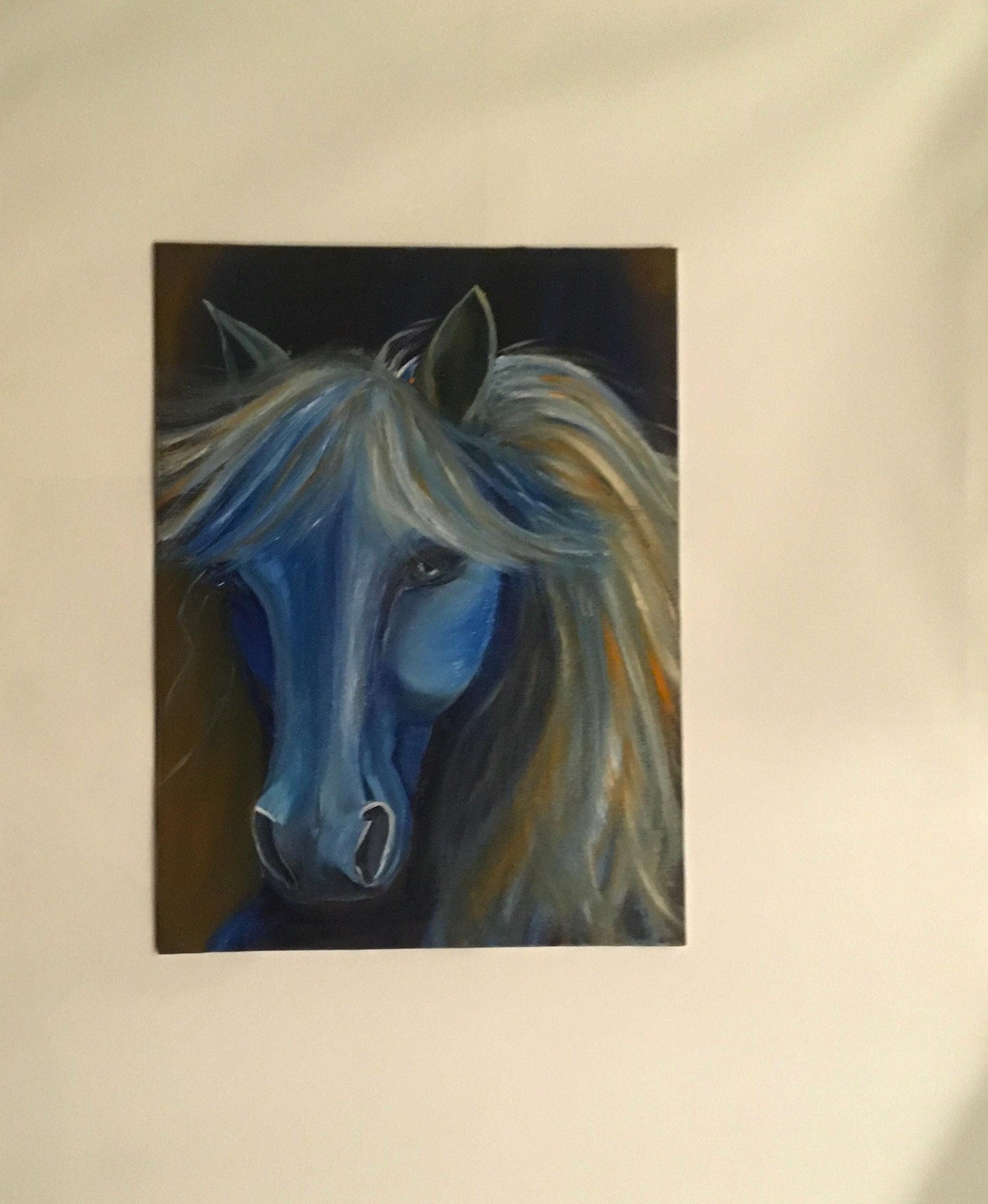 Original 12x16 inches oil painting horse canvas art