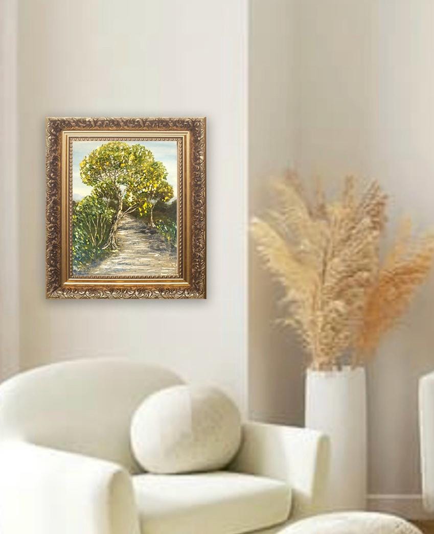 Framed art Kitchen window 11x14 inches original oil painting ooak wall hanging gift