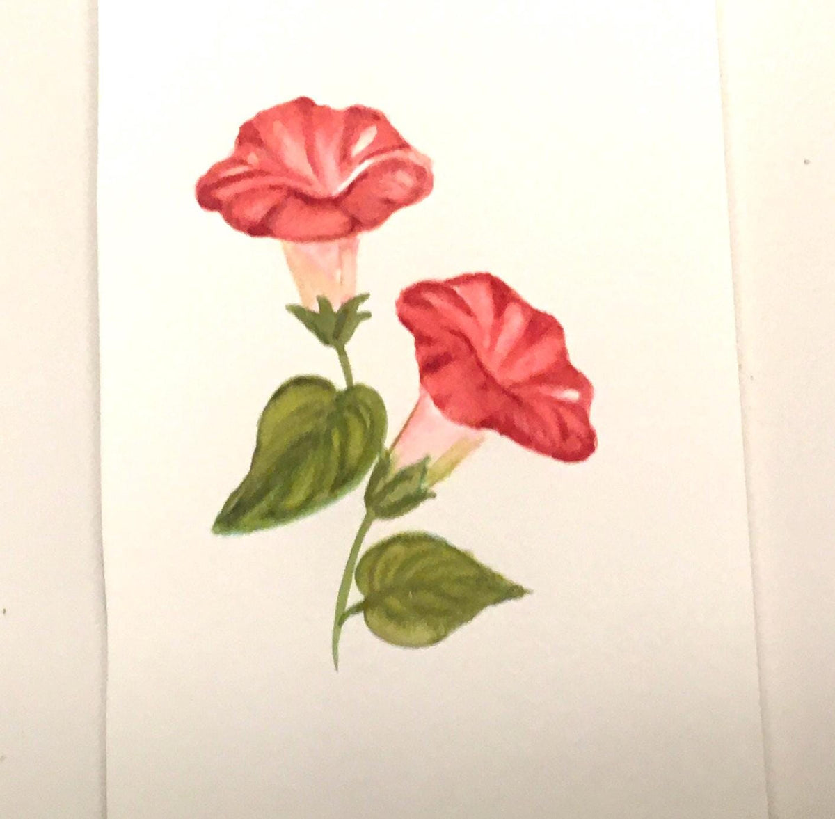 Flowers 7x10 inches Original painting watercolor art (not print)