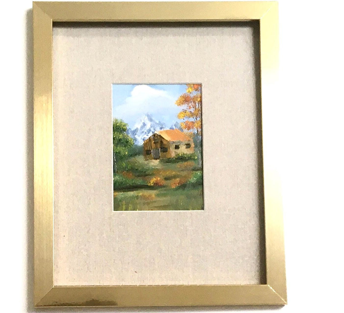 Frame included Original landscape art oil painting art wall hanging