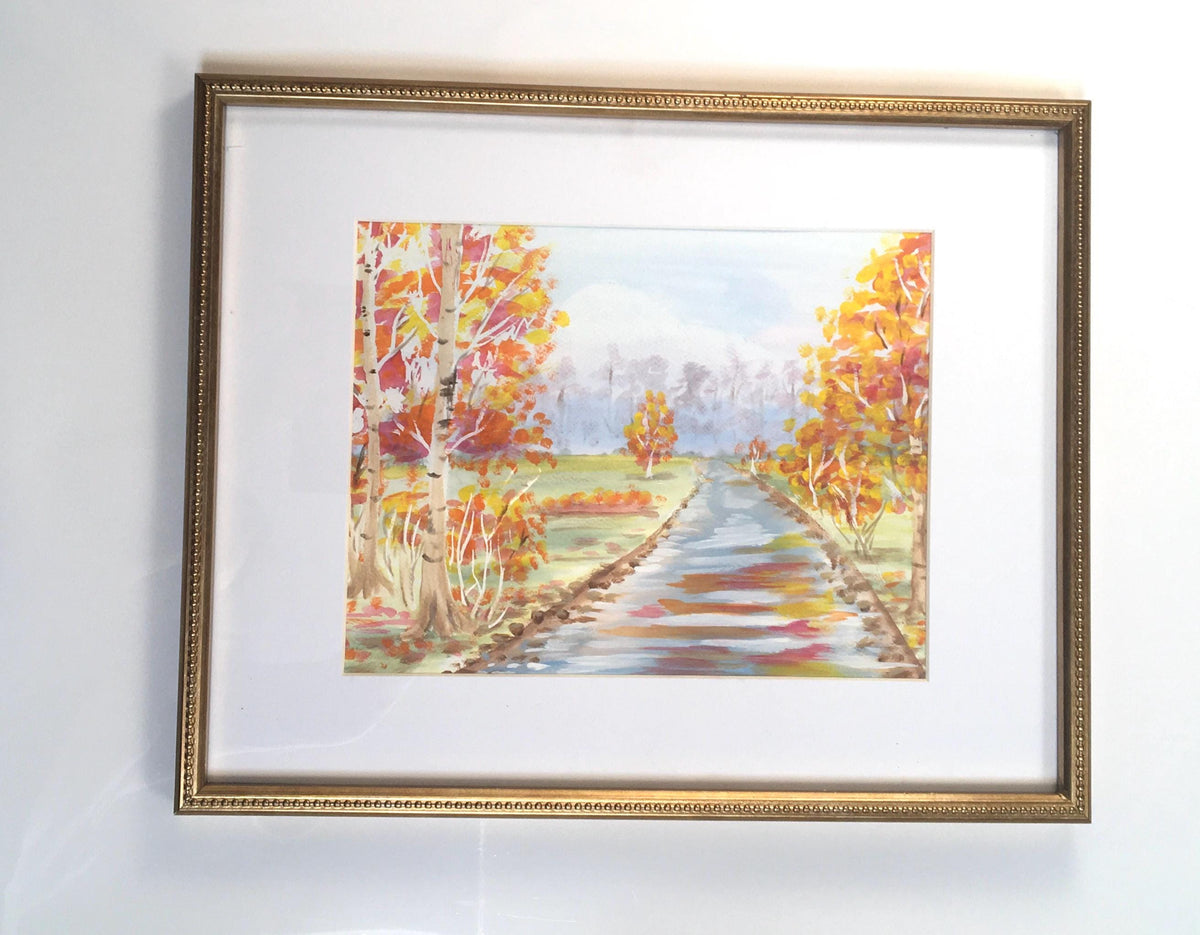 12x16 inches Original painting watercolor art landscape (not print)