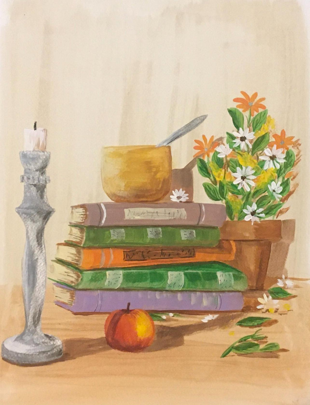 Free shipping Original painting watercolor acrylic art books (not print)
