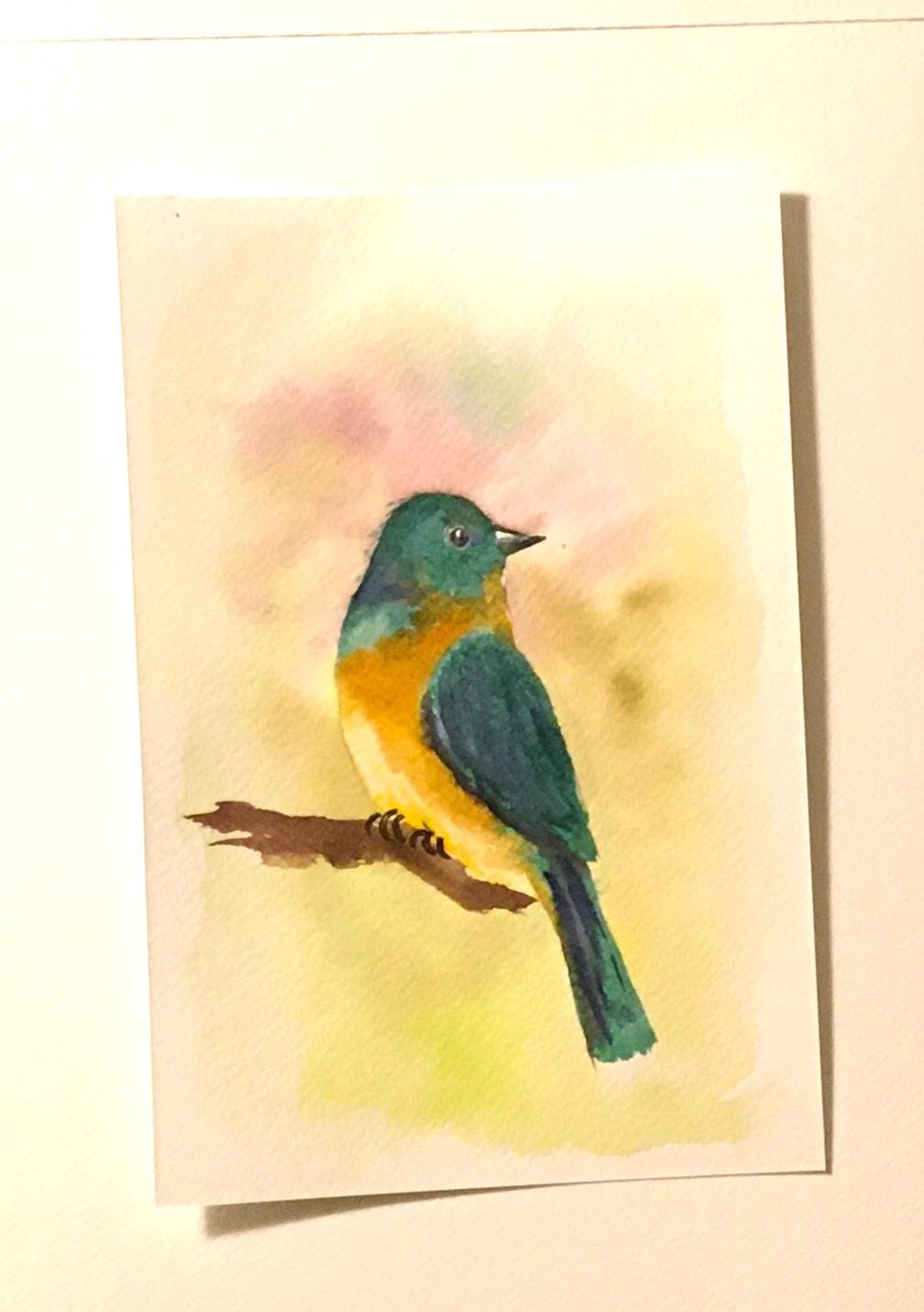 Bird 6x9 inches Original painting watercolor art (not print)