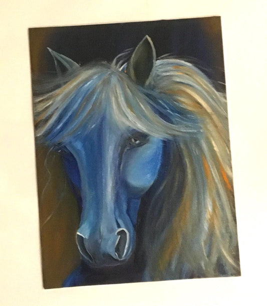 Original 12x16 inches oil painting horse canvas art