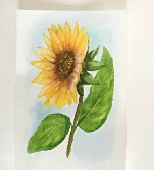 Sunflower Original painting watercolor art (not print)
