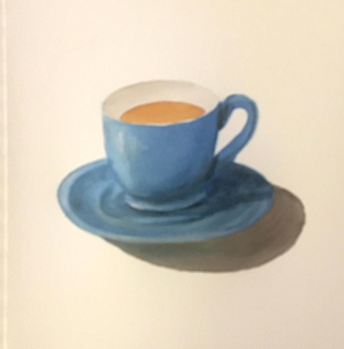 Tea cup 7x10 inches Original painting watercolor (not print)