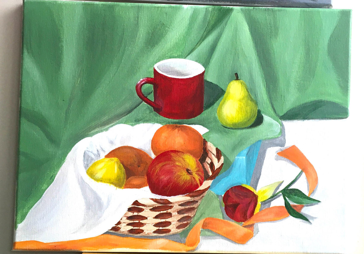 Acrylic painting 12x16 inches Original painting still life art wall hanging
