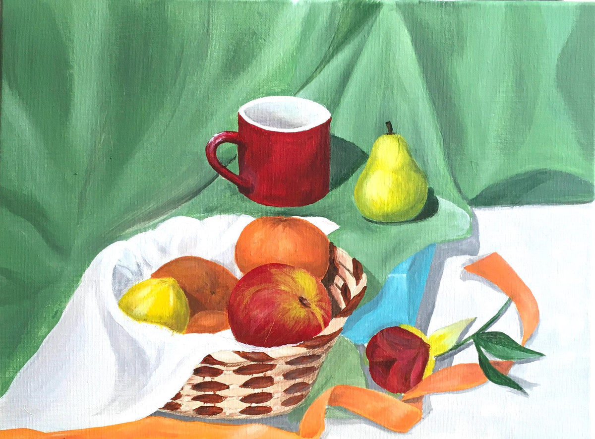 Acrylic painting 12x16 inches Original painting still life art wall hanging