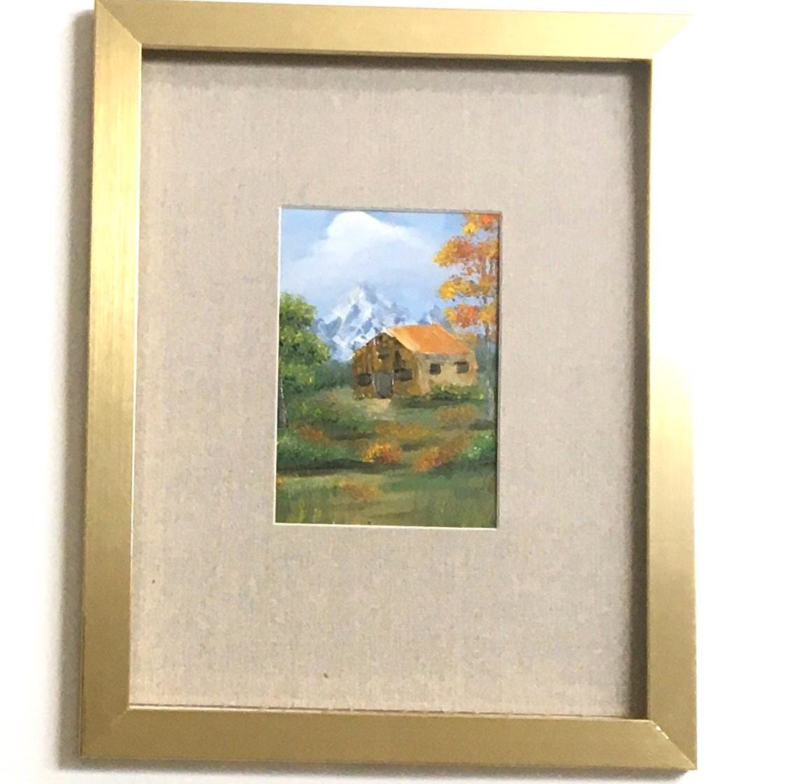 Frame included Original landscape art oil painting art wall hanging