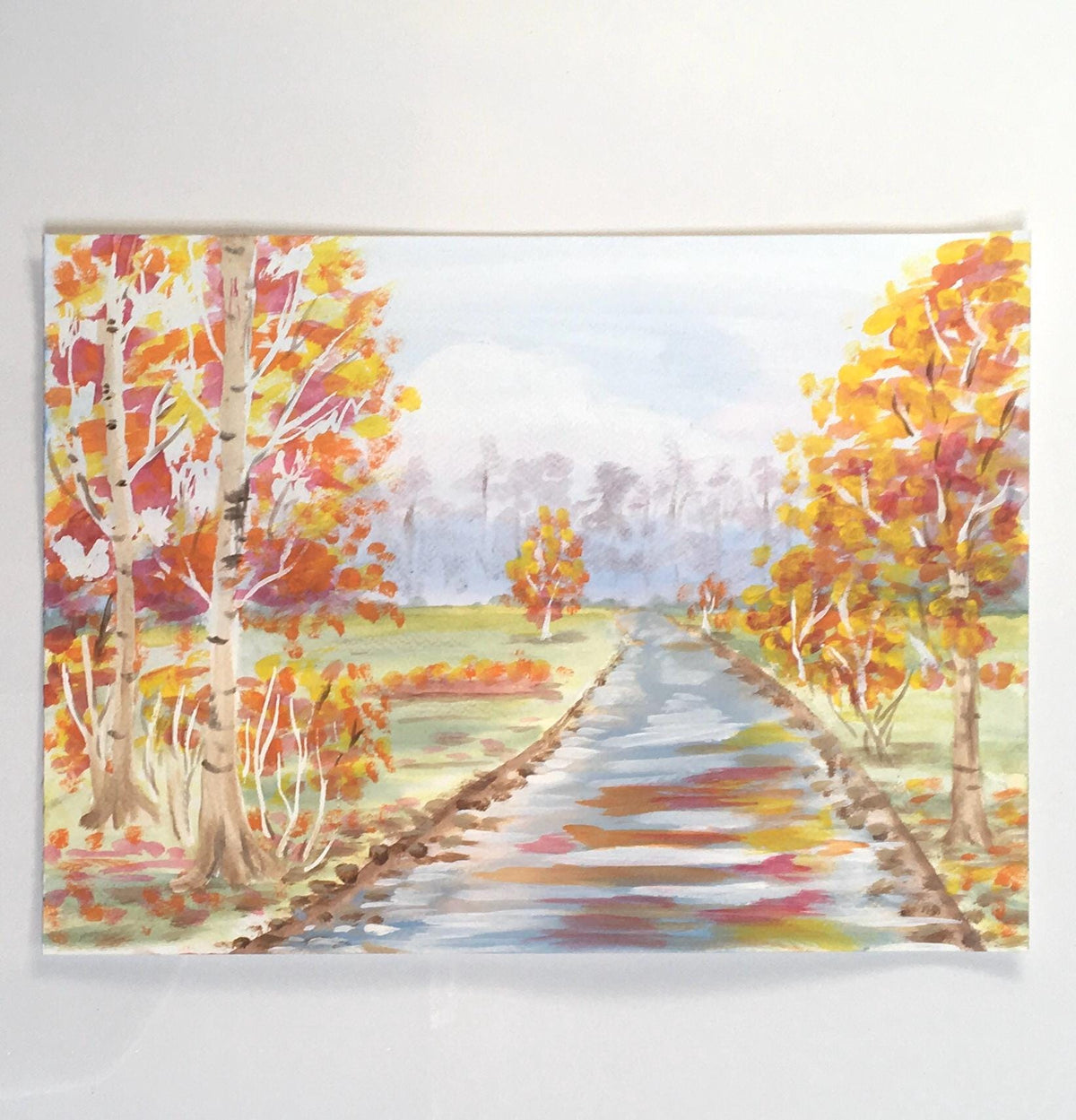 12x16 inches Original painting watercolor art landscape (not print)
