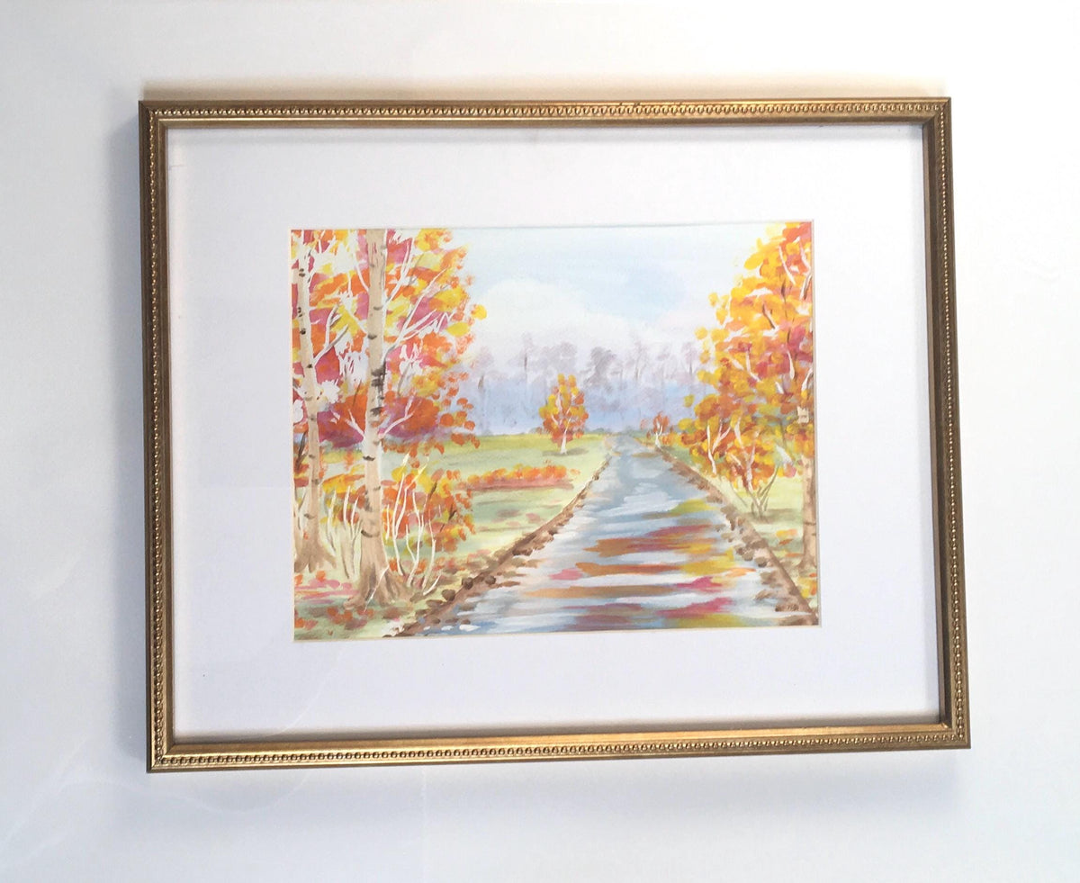 12x16 inches Original painting watercolor art landscape (not print)