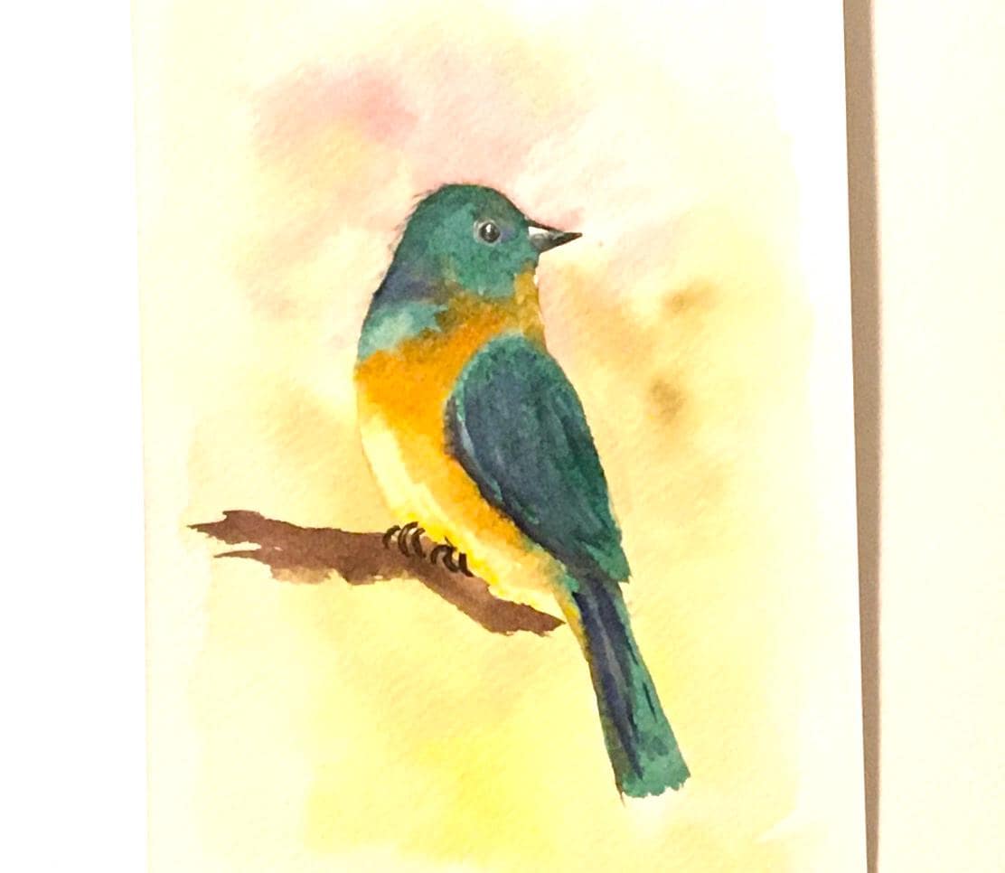 Bird 6x9 inches Original painting watercolor art (not print)
