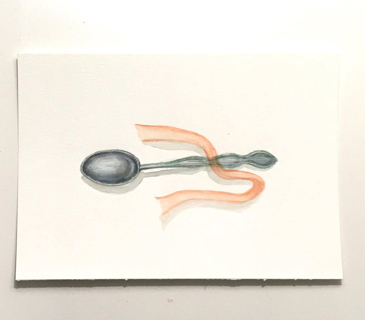 Spoon 7x10 inches Original painting watercolor (not print)