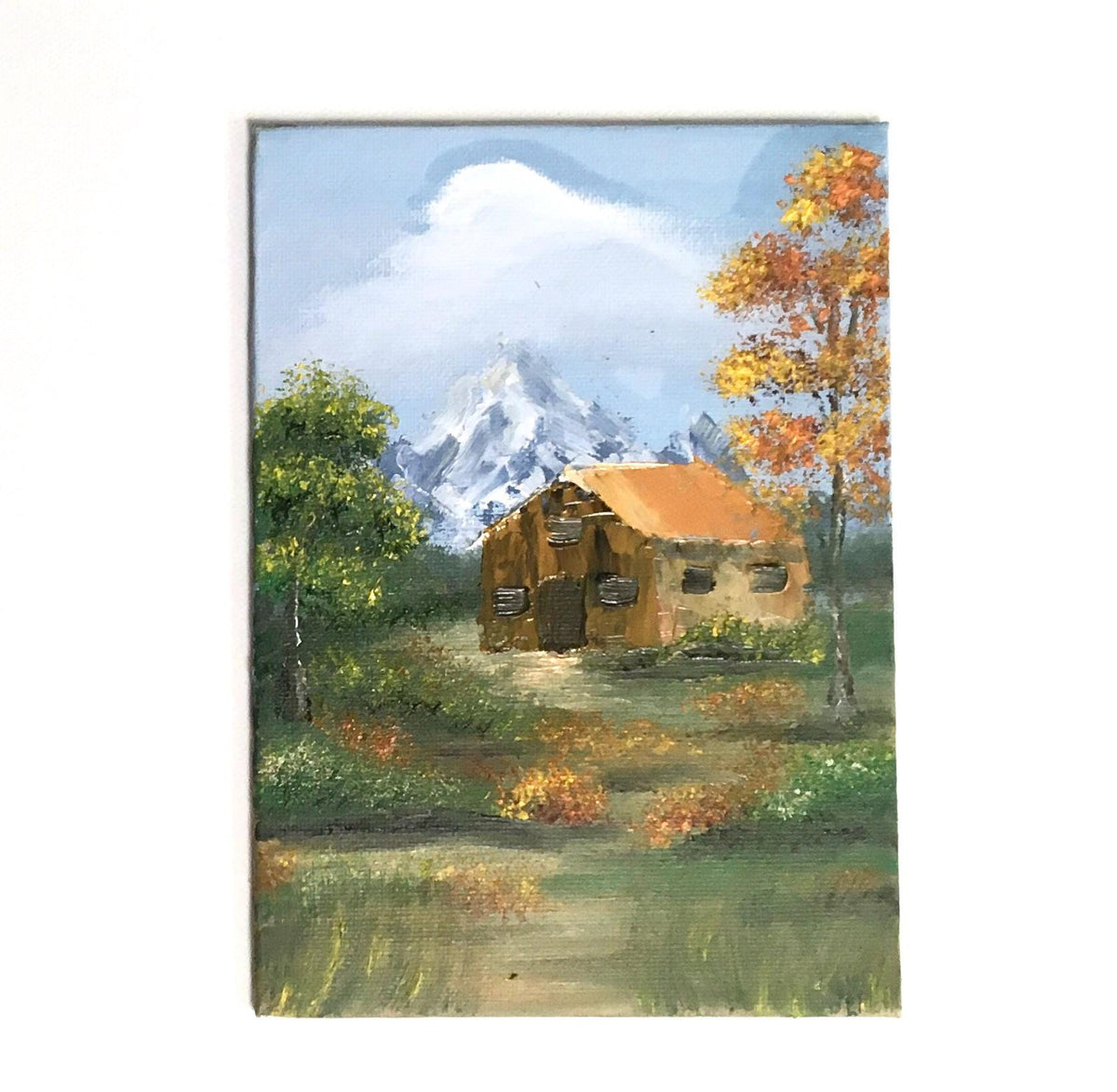Frame included Original landscape art oil painting art wall hanging