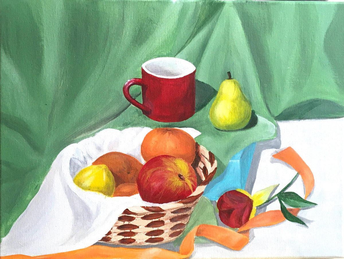 Acrylic painting 12x16 inches Original painting still life art wall hanging