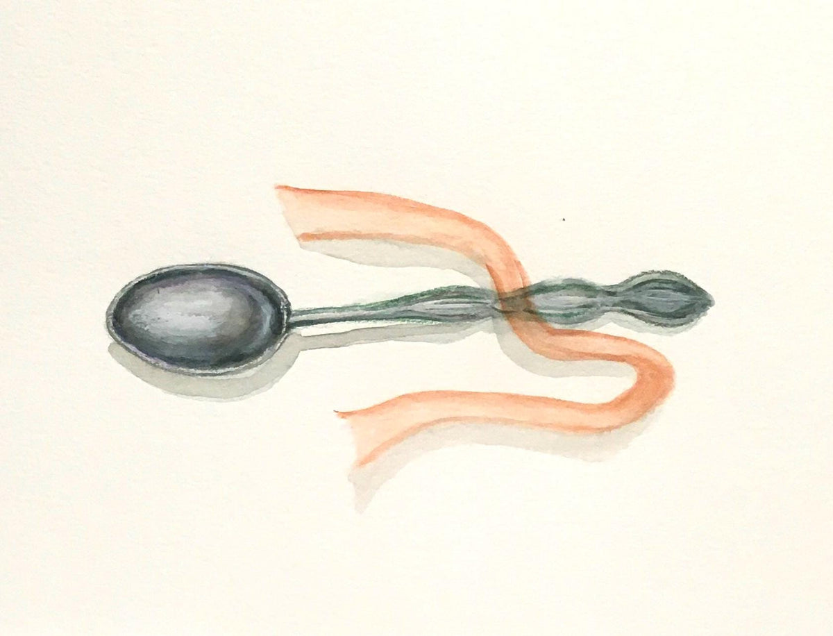 Spoon 7x10 inches Original painting watercolor (not print)
