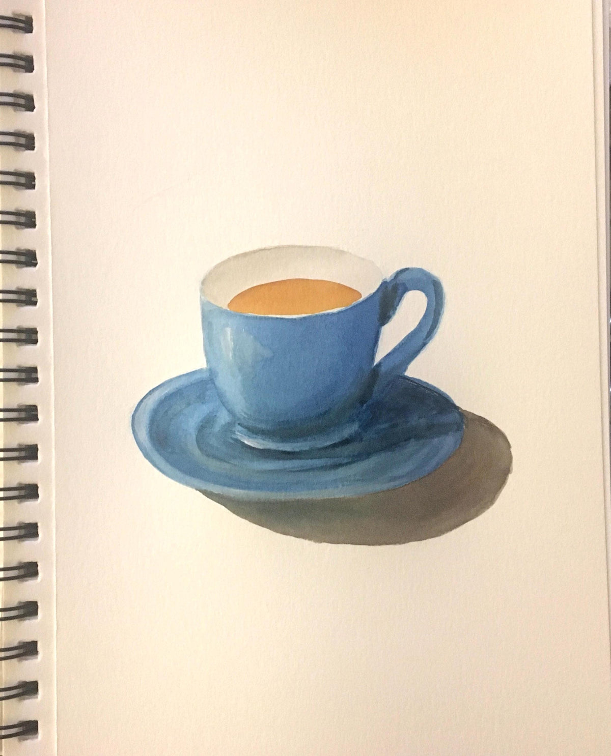 Tea cup 7x10 inches Original painting watercolor (not print)