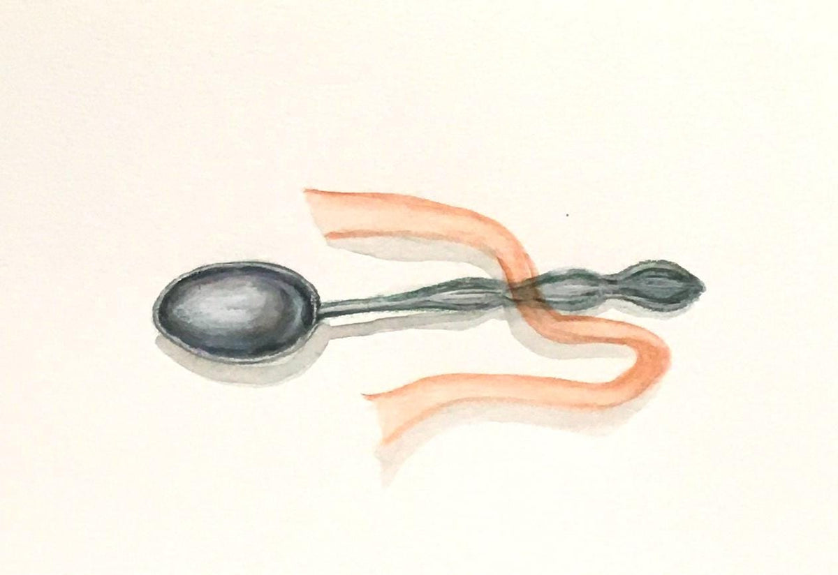 Spoon 7x10 inches Original painting watercolor (not print)