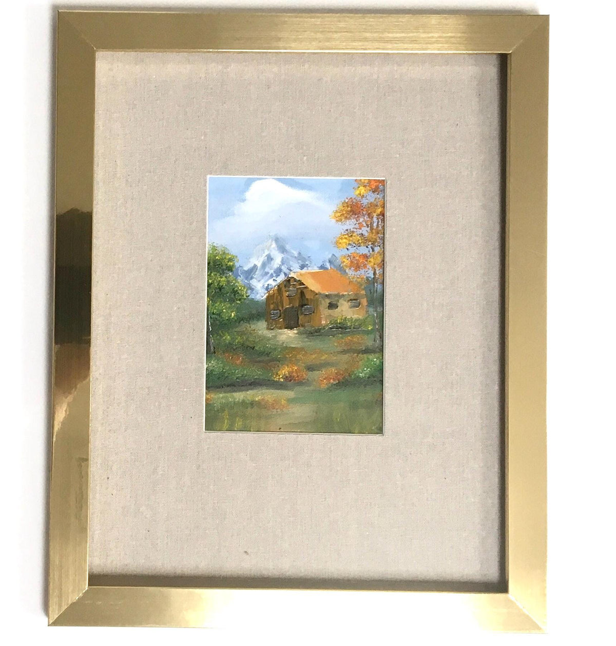 Frame included Original landscape art oil painting art wall hanging