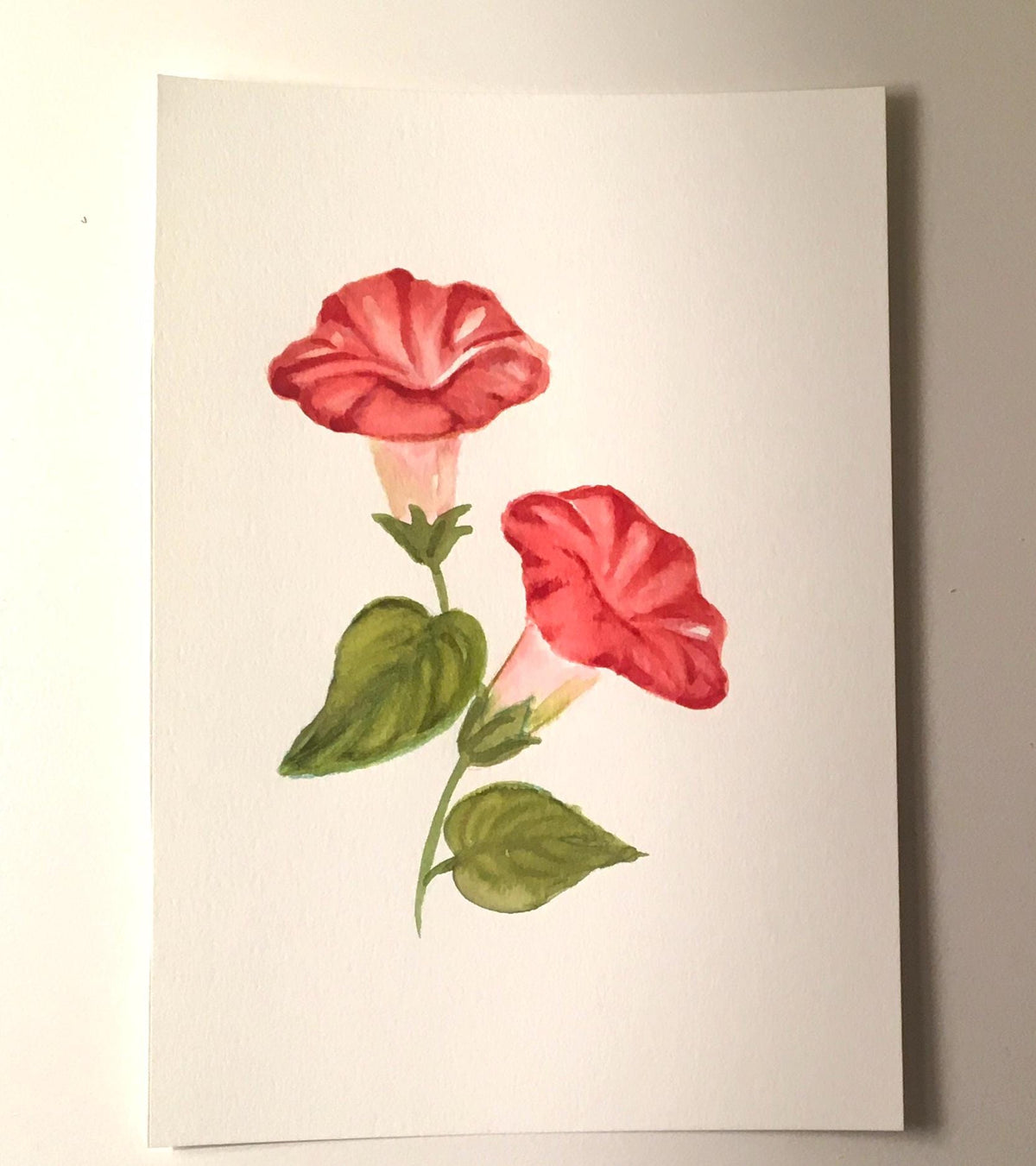 Flowers 7x10 inches Original painting watercolor art (not print)