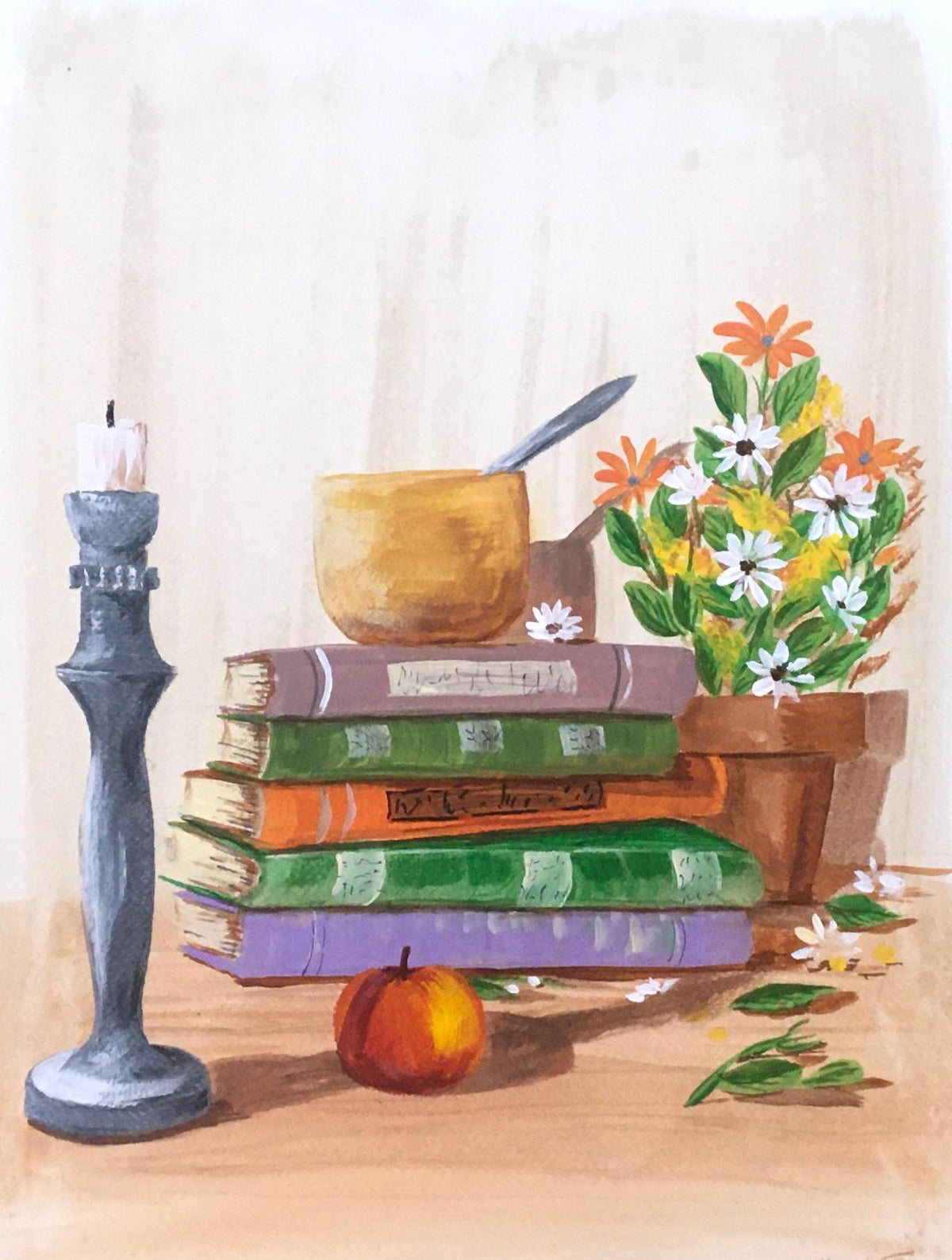 Free shipping Original painting watercolor acrylic art books (not print)