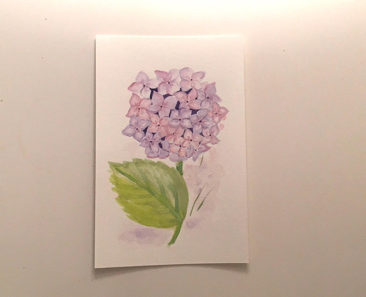 9x6 inches Original painting watercolor art flowers (not print)