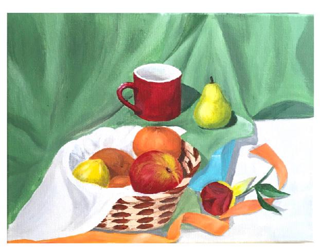 Acrylic painting 12x16 inches Original painting still life art wall hanging