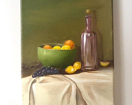 Original 8x10 inches oil painting still life kitchen art ready ooak wall hanging gift